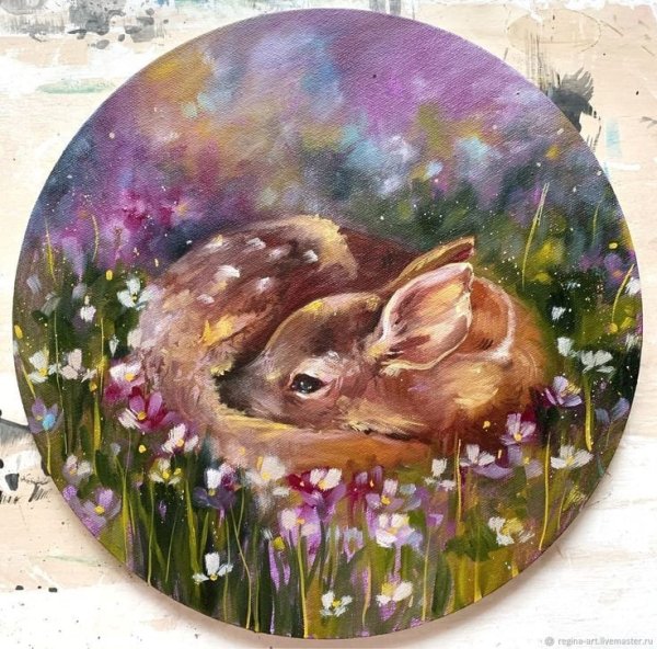 Живопись на круглом холсте