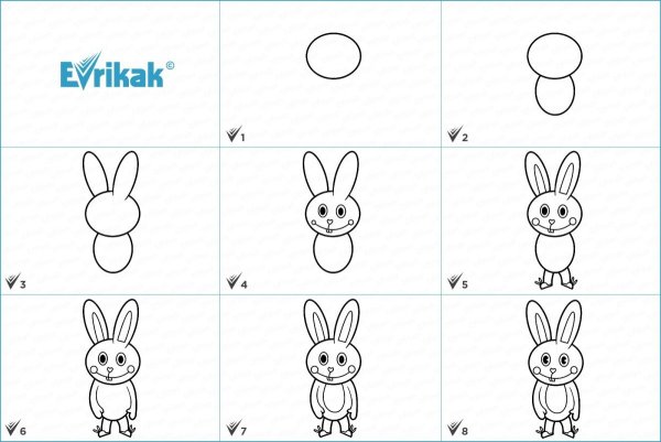 Рисовать маленького зайчика