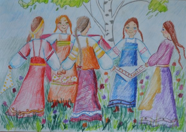 Рисунок на тему народные праздники