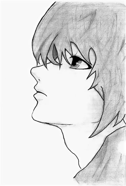 Рисунки карандашом аниме парни