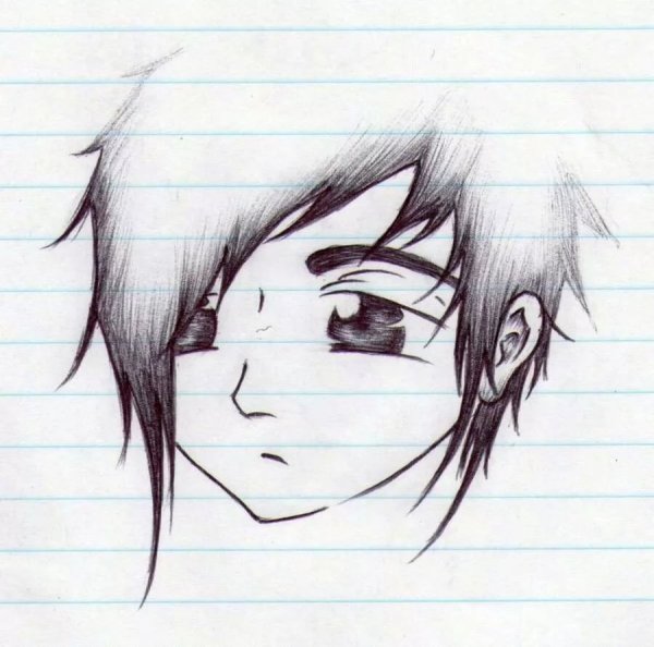 Аниме парни для срисовки легко