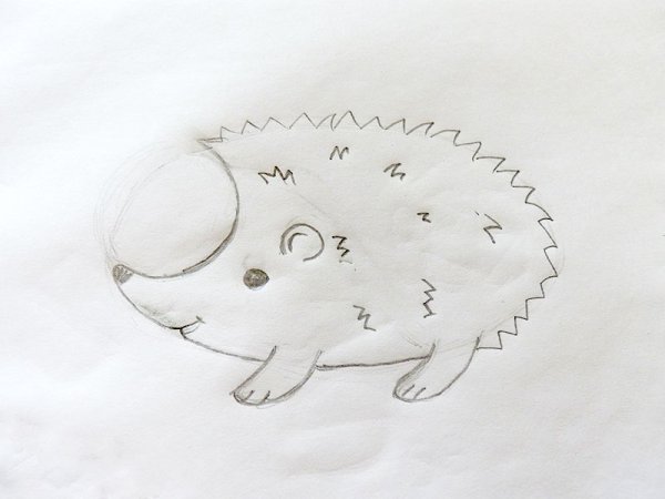 Еж рисунок карандашом