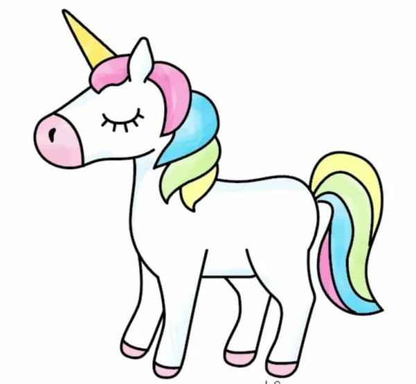 Картинки для срисовки Единорог