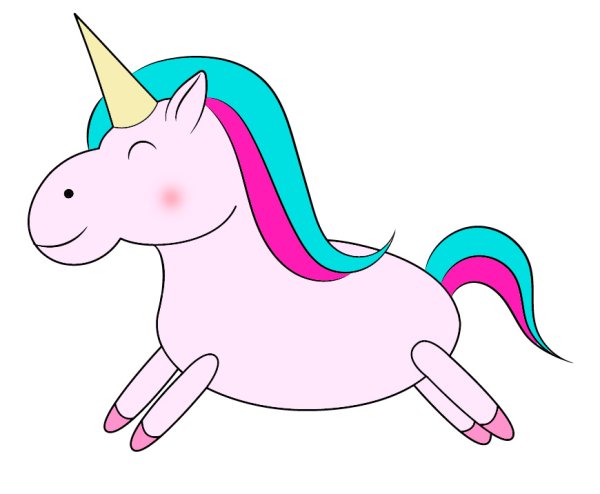 Единорог для рисования лёгкий