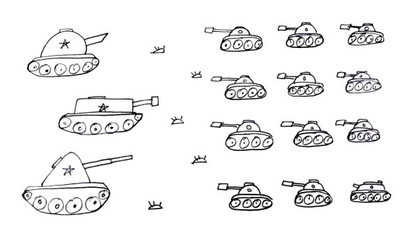 Танк для рисования детям