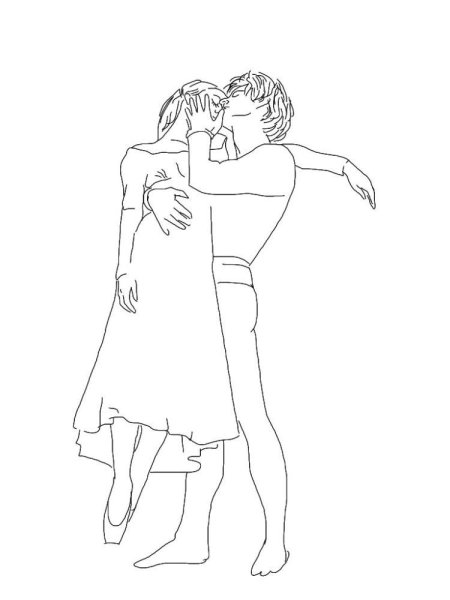 Ромео и Джульетта для раскрашивания