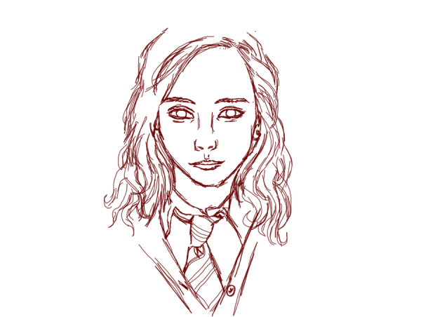 Гермиона Грейнджер нарисовать поэтапно