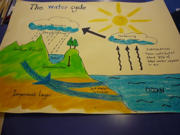 Плакат круговорот воды в природе