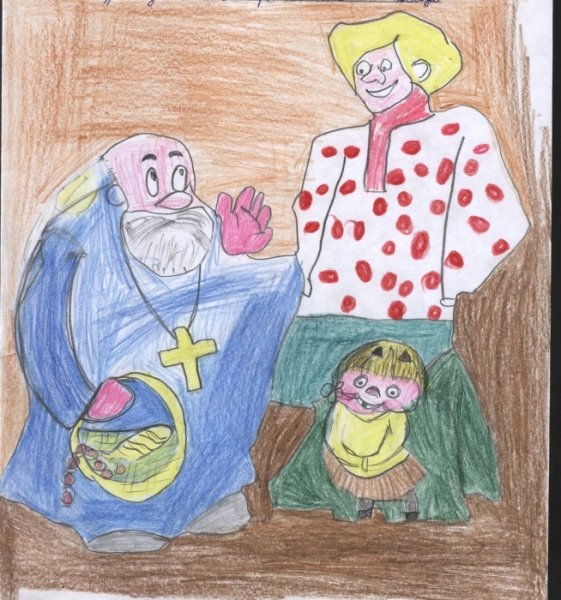 Сказка о попе и работнике его Балде рисунок детский