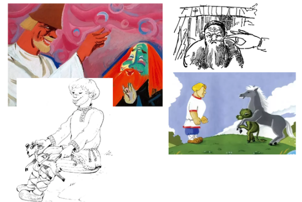 Рисунок по сказке о попе и работнике его Балде