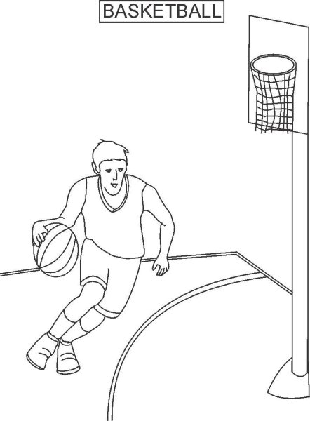 Раскраска баскетбол Леброн Джеймс