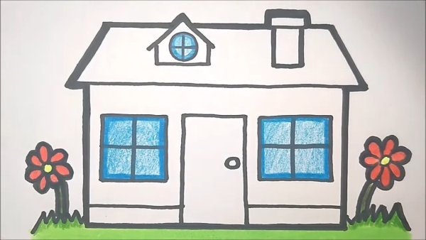 Домики для рисования детям 5 лет