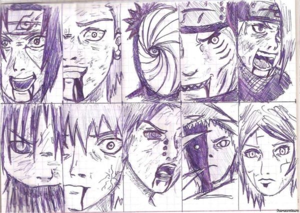 Раскраски Наруто персонажи Конан