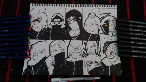 Акацуки этапы рисования