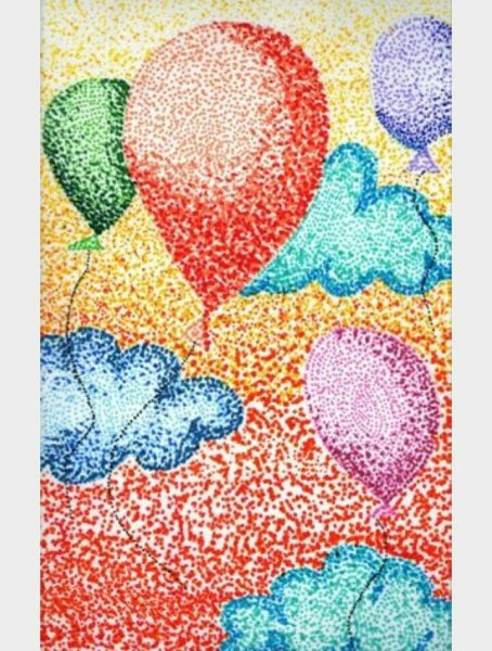 Морской пейзаж техника пуантилизм