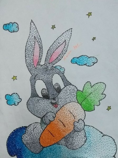 Пуантилизм техника рисования ватными палочками