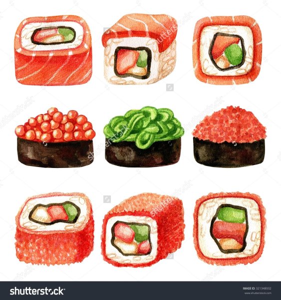 Роллы легкие для рисования