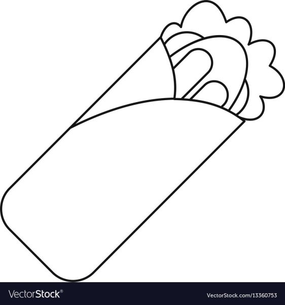 Шаурма раскраска