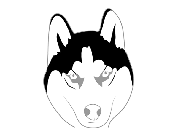 Нарисовать щенка хаски