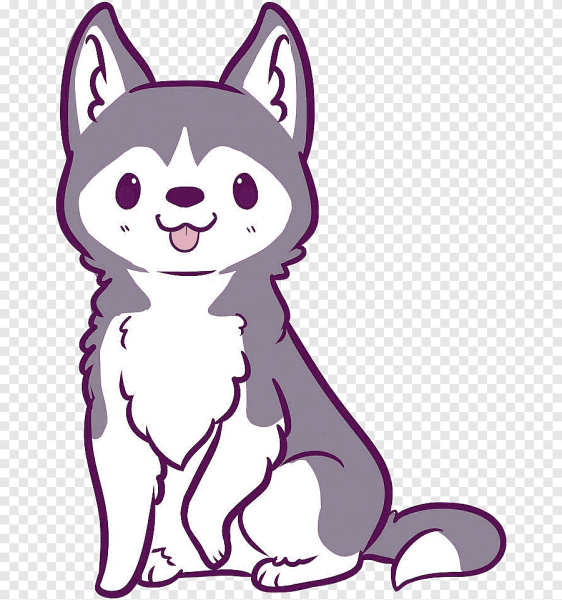 Рисунки хаски для срисовки лёгкие