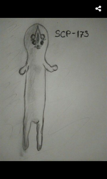 SCP 173 рисунок карандашом