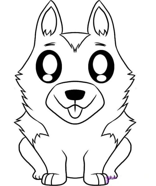 Рисунок собаки для срисовки