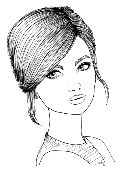 Рисунки женщин легкие