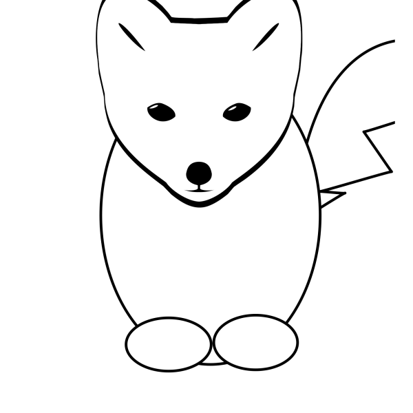 Песец для рисования