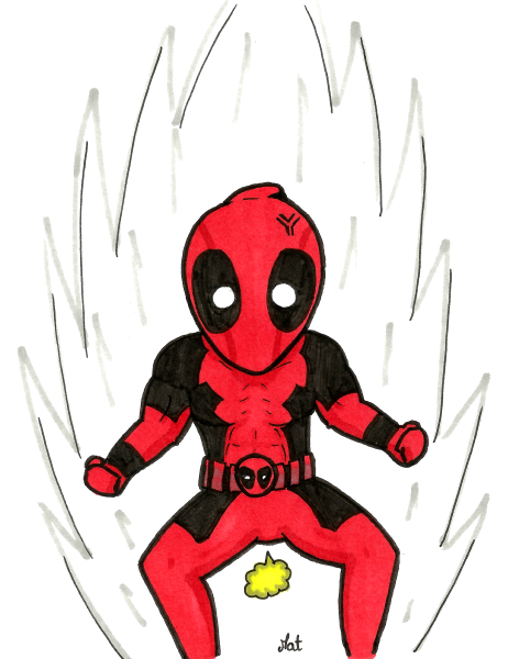 Дэдпул срисовать