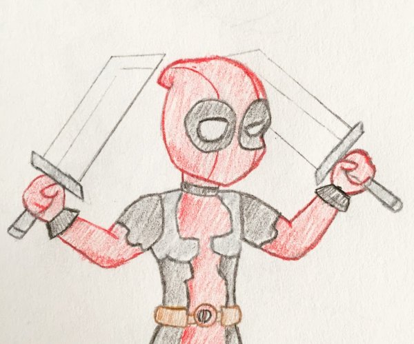 Дэдпул срисовать