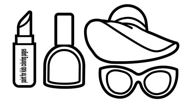 Косметика раскраска для детей