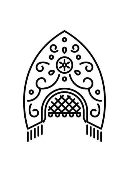 Кокошник раскраска
