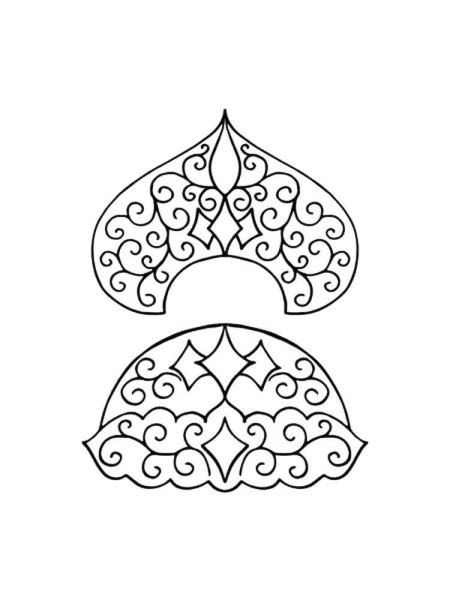 Кокошник раскраска