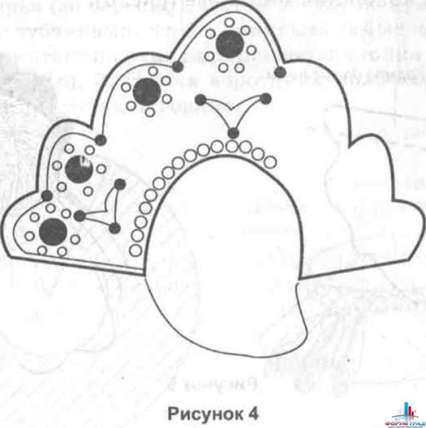 Кокошник раскраска