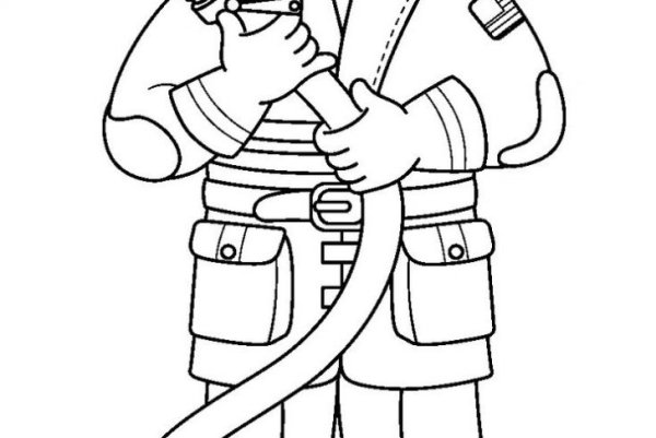 Пожарник раскраска для детей
