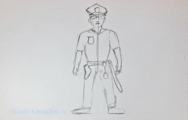 Рисование милиционер