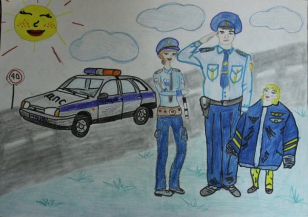 Нарисовать полицейского