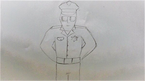 Нарисовать полицейского