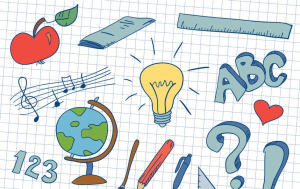 Лёгкие рисунки на тему школа