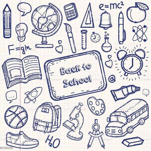 Мини рисунки на тему школа