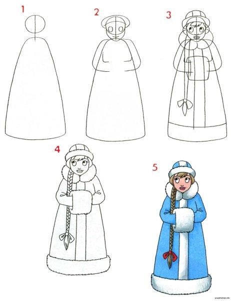 Снегурочка для срисовки