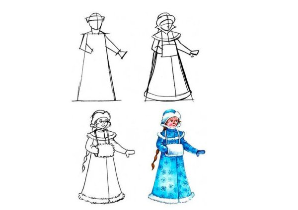 Дед Мороз для срисовки