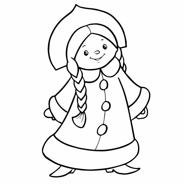 Снегурочка рисунок для детей