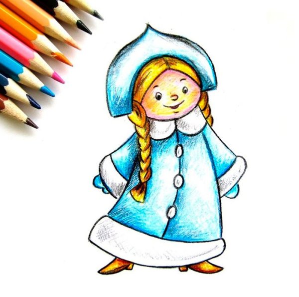 Рисунок Снегурочки