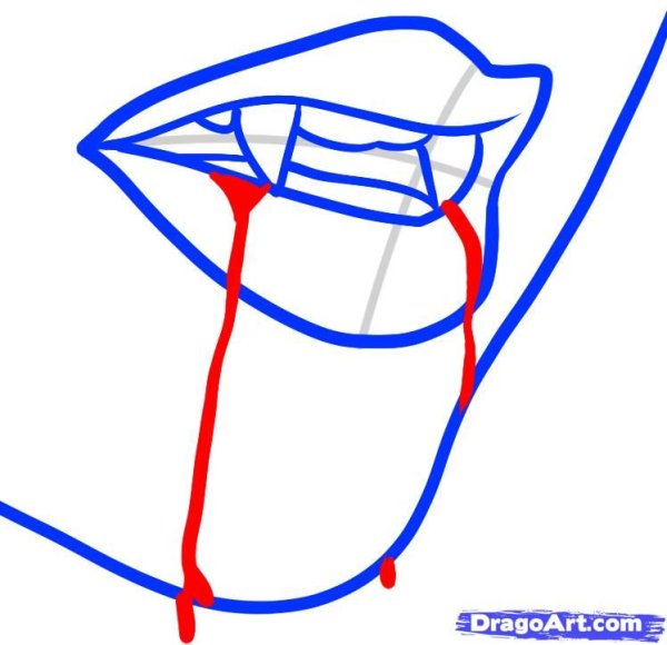 Вампир рисовать карандашом поэтапно