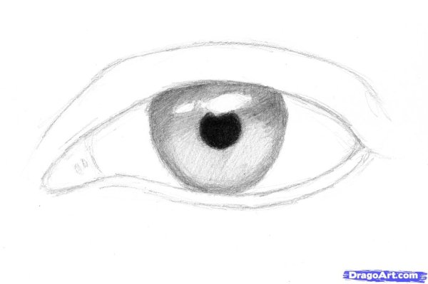 Рисунки карандашом для срисовки глаза