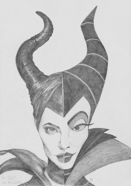 Малефисента рисовать детям