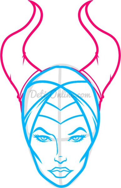 Раскраски портрет Малефисенты