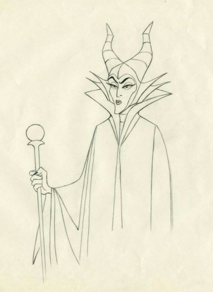 Злодеи Дисней карандашом