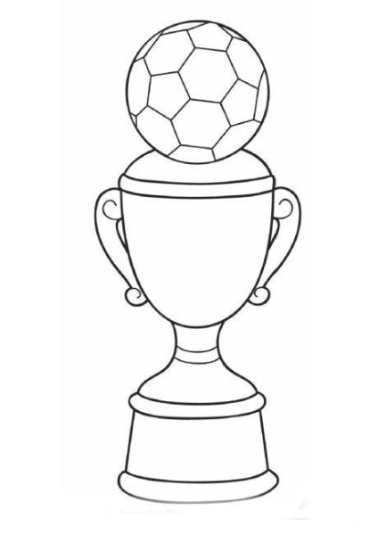 Раскраска футбольные кубки